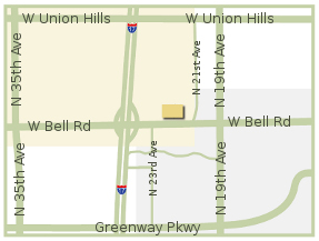 Map of Arizona Automotive Center